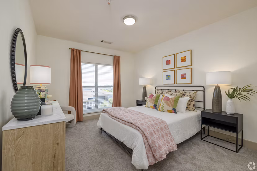 bedroom at Pencil Factory Flats Apartments