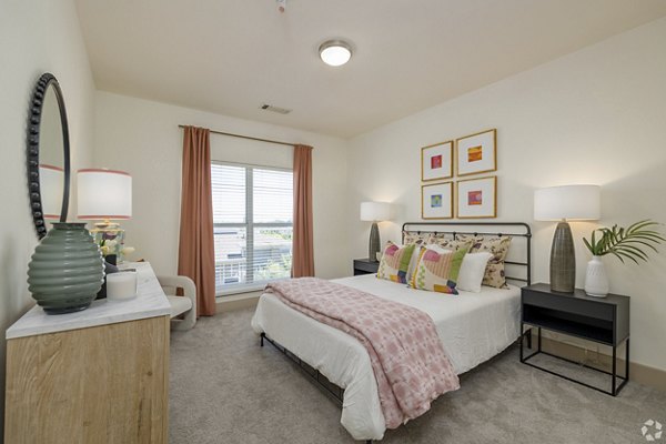 bedroom at Pencil Factory Flats Apartments