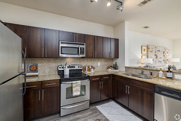 kitchen at Pencil Factory Flats Apartments