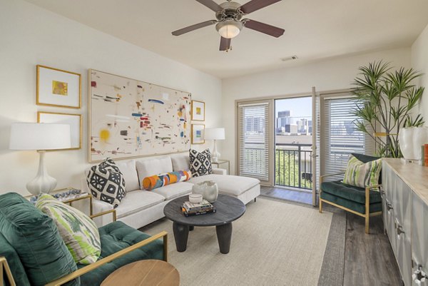 living room at Pencil Factory Flats Apartments