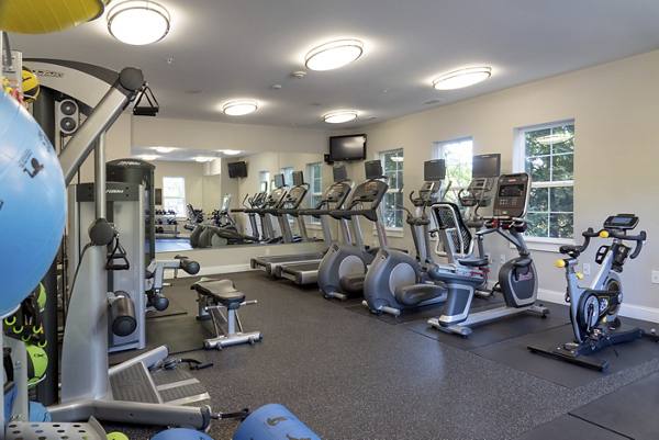 fitness center at Lux at Stoughton Apartments