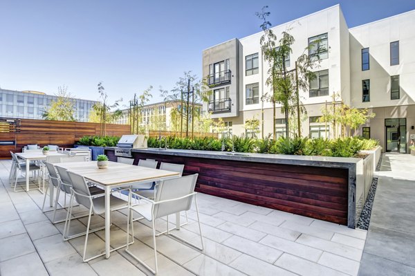patio area at Quimby at Bay Meadows Apartments