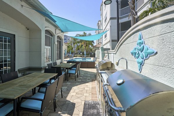 grill area/patio at Arietta Apartments