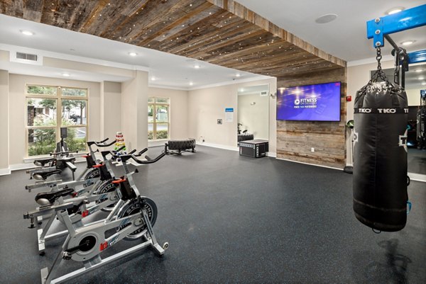 fitness center at 400 Belmont Apartments 