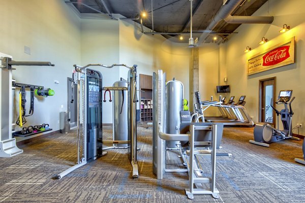 fitness center at Liberty Warehouse Apartments