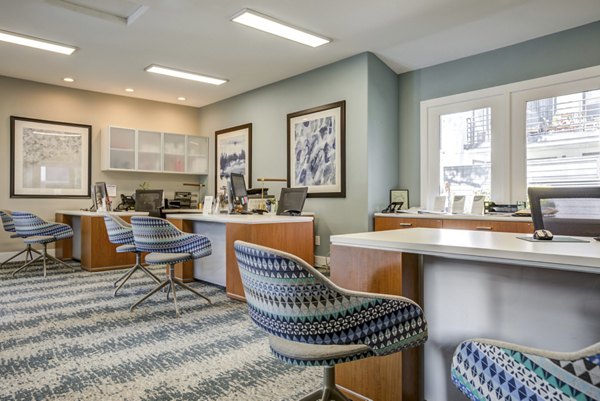 Clubhouse featuring elegant design and modern amenities at Avana Stoneridge Apartments