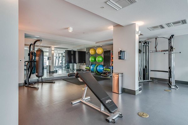 fitness center at South of Atlantic (SofA) Apartments