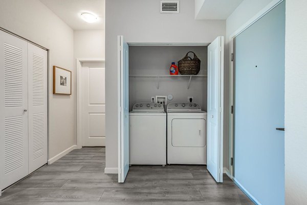 laundry room at South of Atlantic (SofA) Apartments