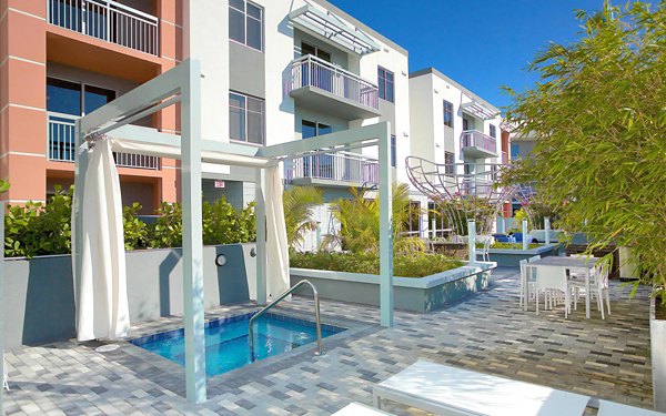 Relaxing hot tub at South of Atlantic Apartments