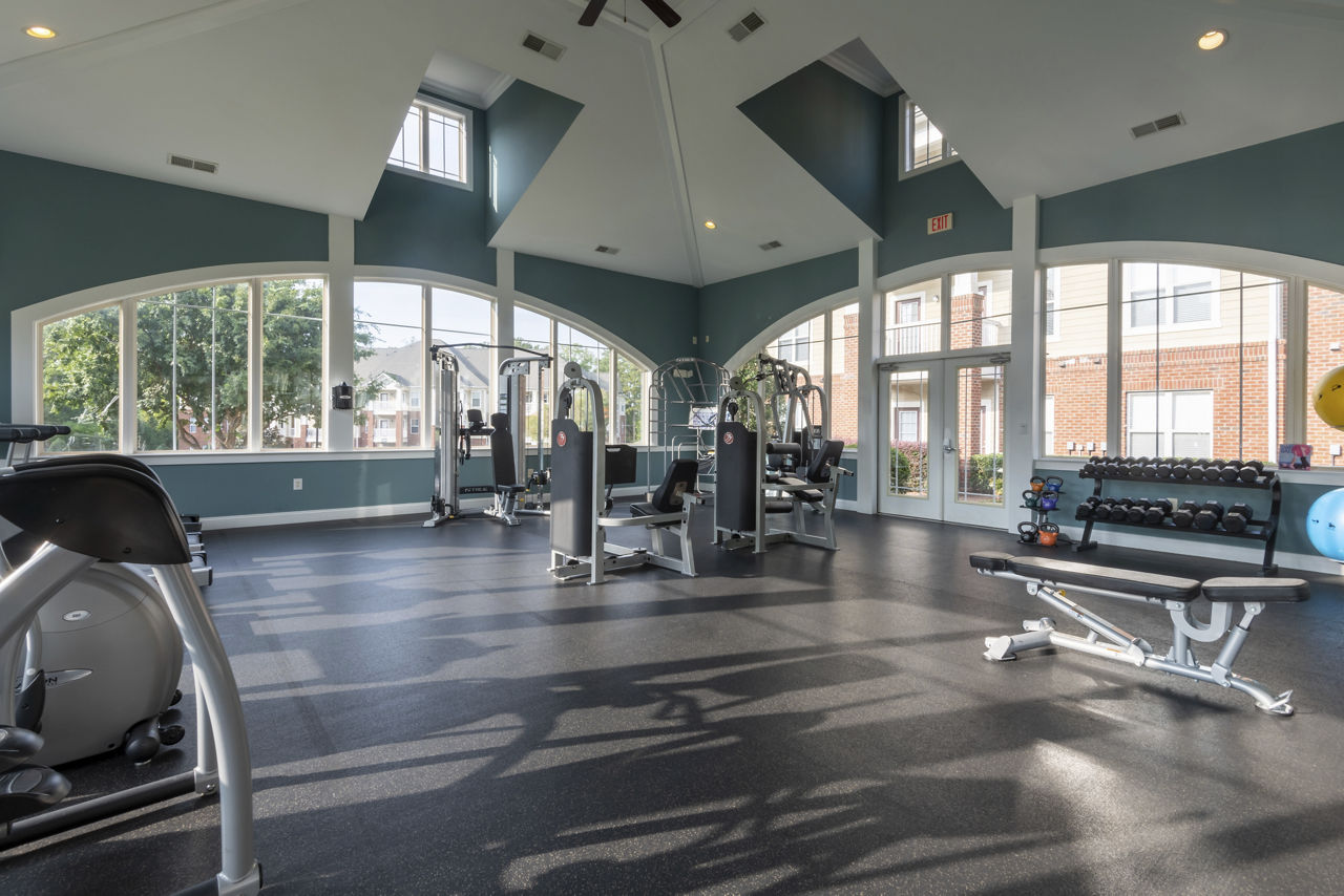 Gym at Windsor At Tryon Village Apartments
