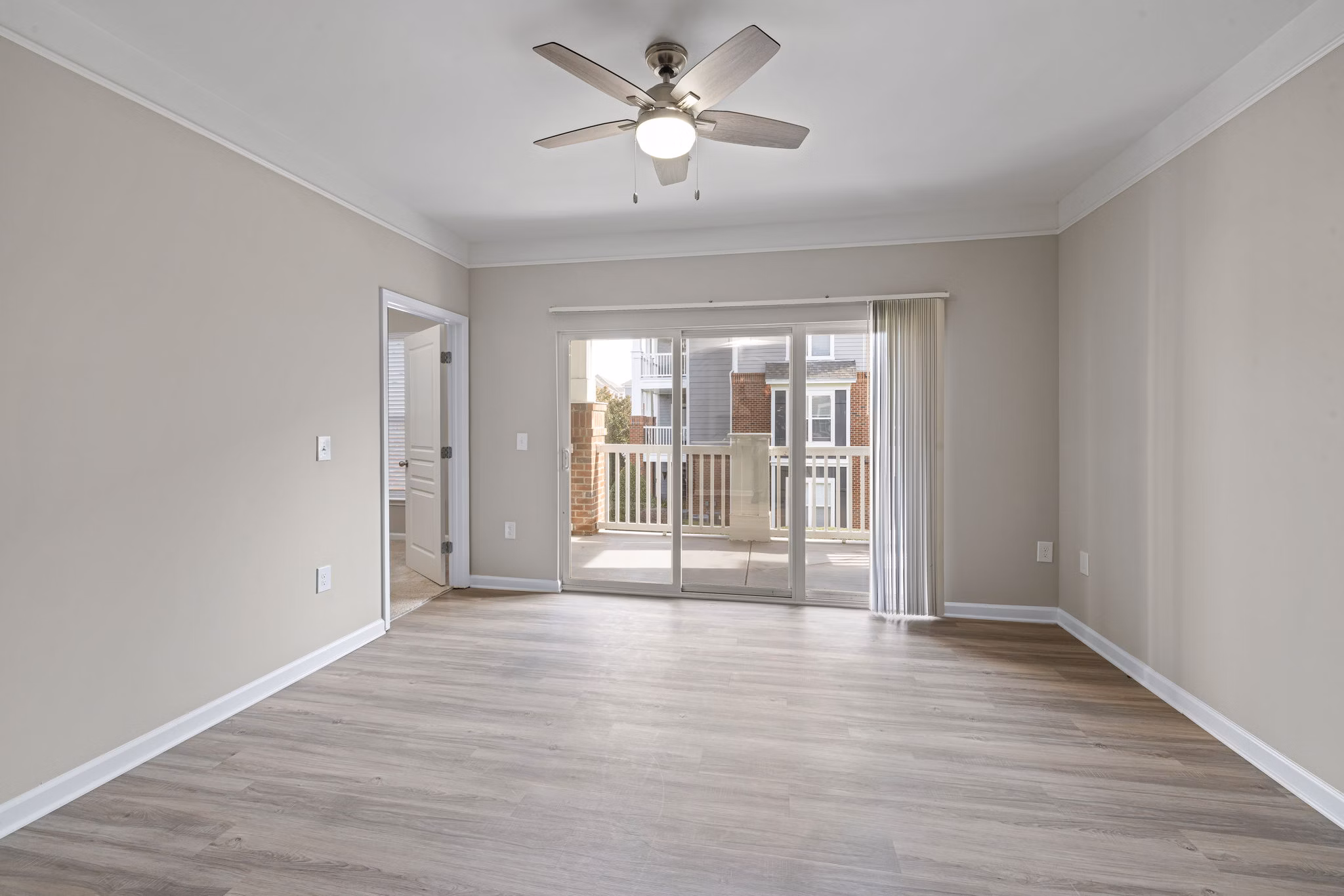 Spacious living room with modern decor at Windsor at Tryon Village Apartments