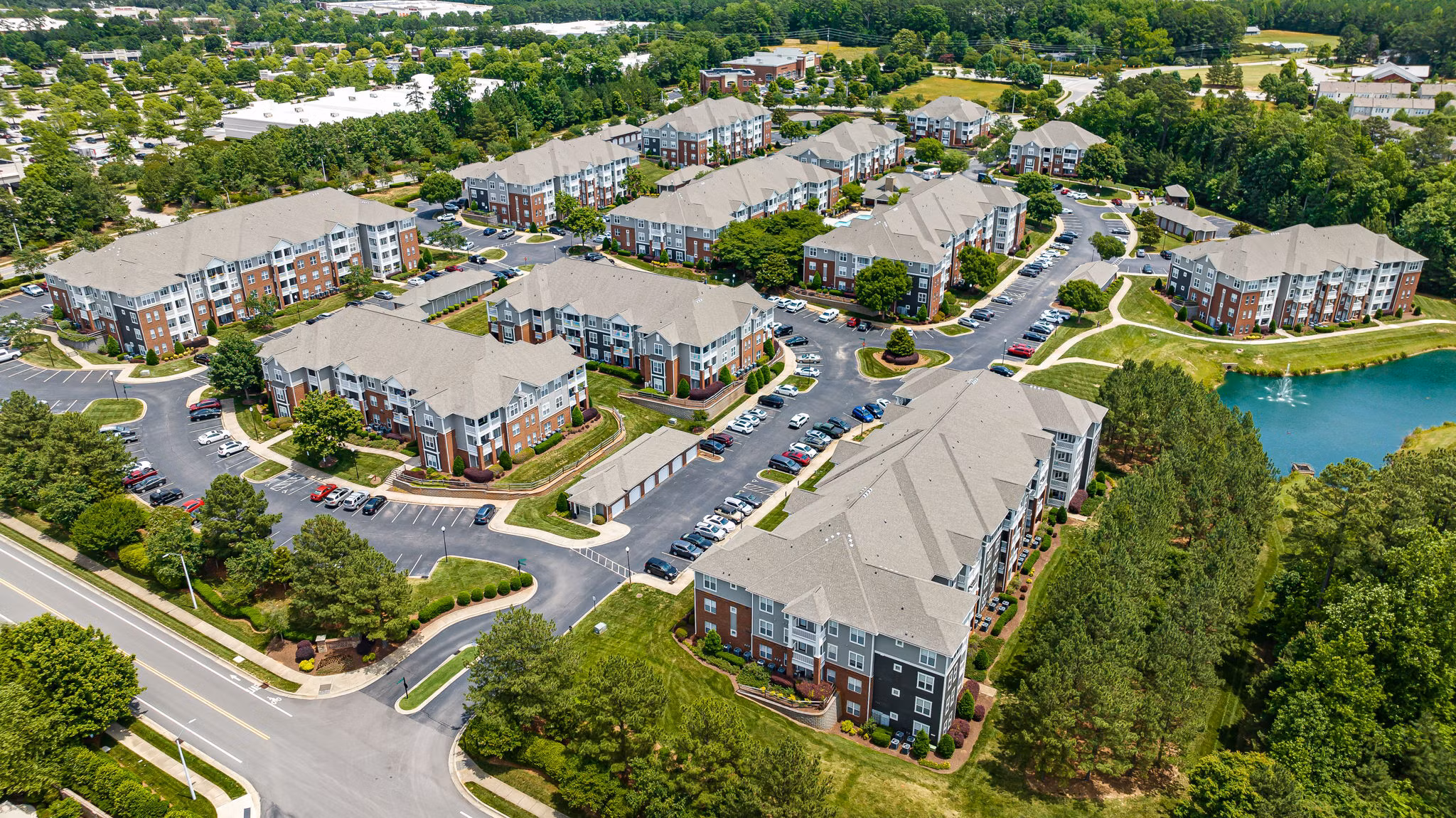 Windsor at Tryon Village Apartments: Beautifully landscaped in Cary, featuring Greystar's luxury apartment living near shopping and dining