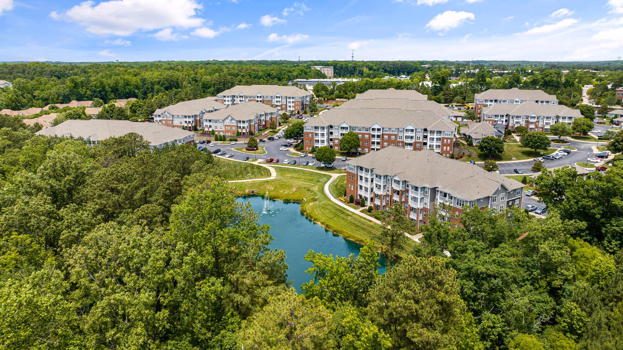 Windsor at Tryon Village: Modern luxury apartments with elegant faÃ§ade in Cary