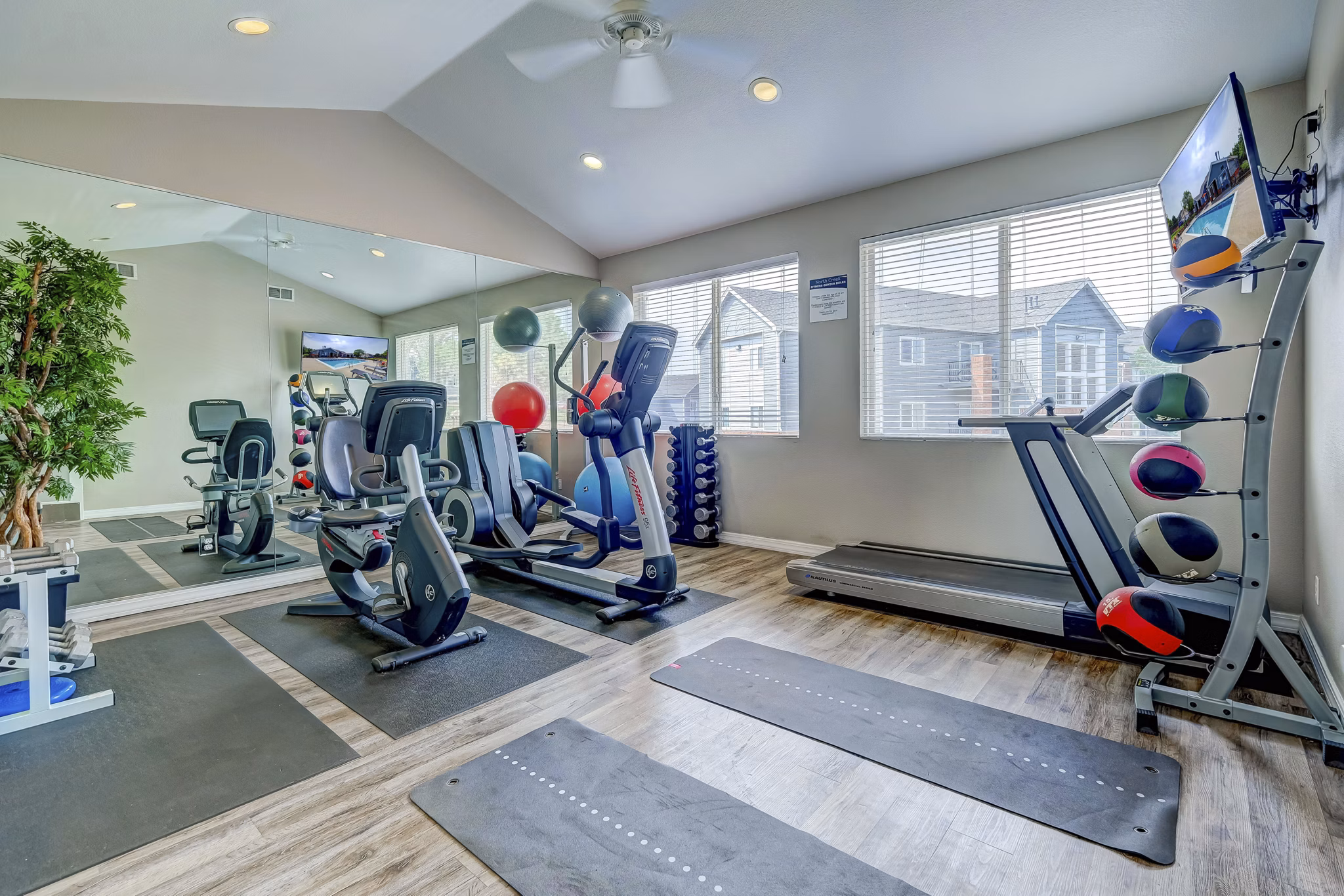 fitness center at North Creek Apartments