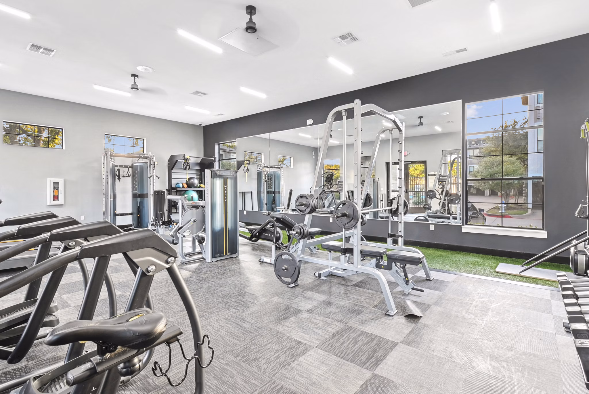 fitness center at Residences at the Collection Apartments