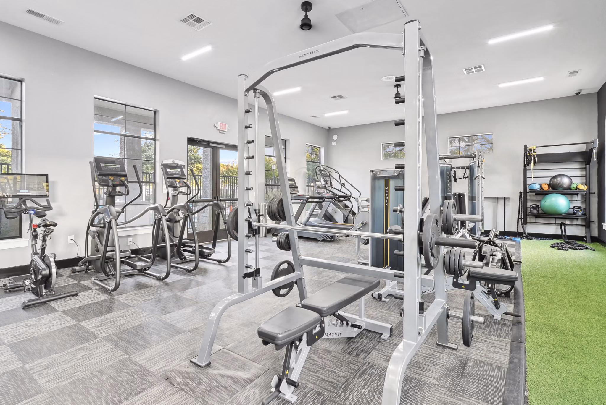 fitness center at Residences at the Collection Apartments