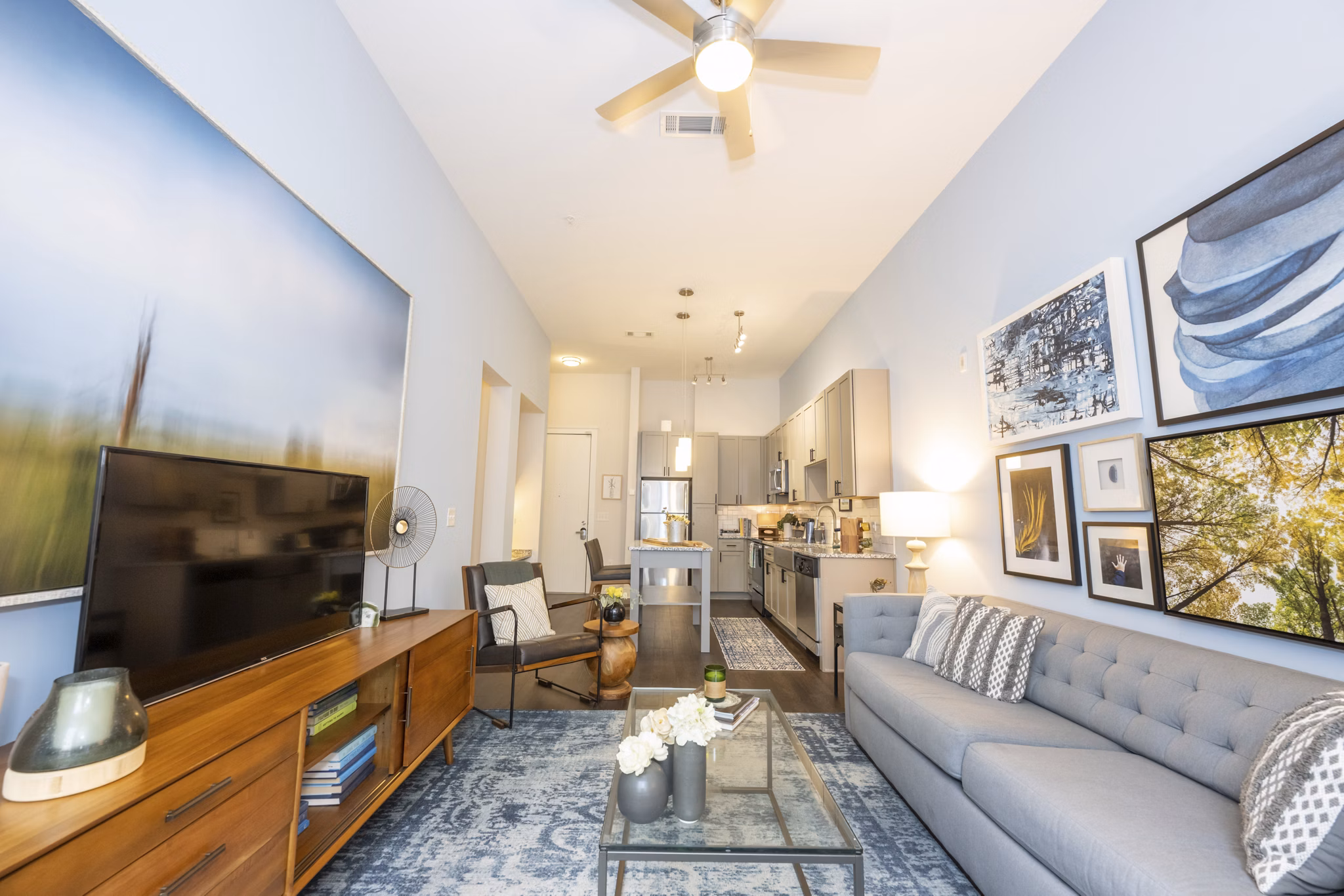 living room at Ellison on Broad Apartments 