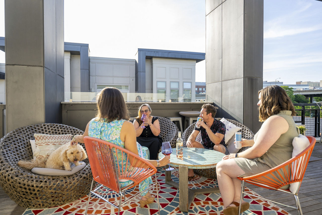 Roof deck at Ellison On Broad Apartments