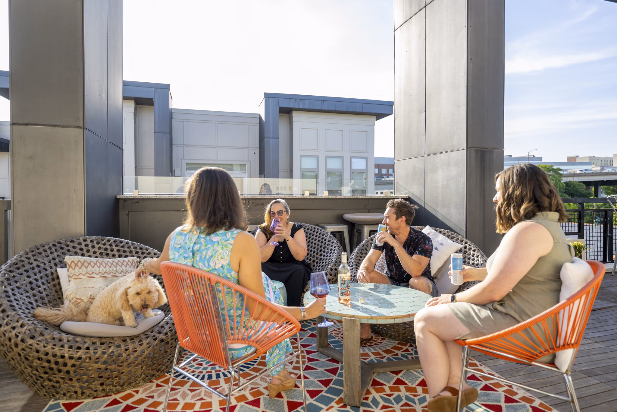 grill area at Ellison on Broad Apartments 
