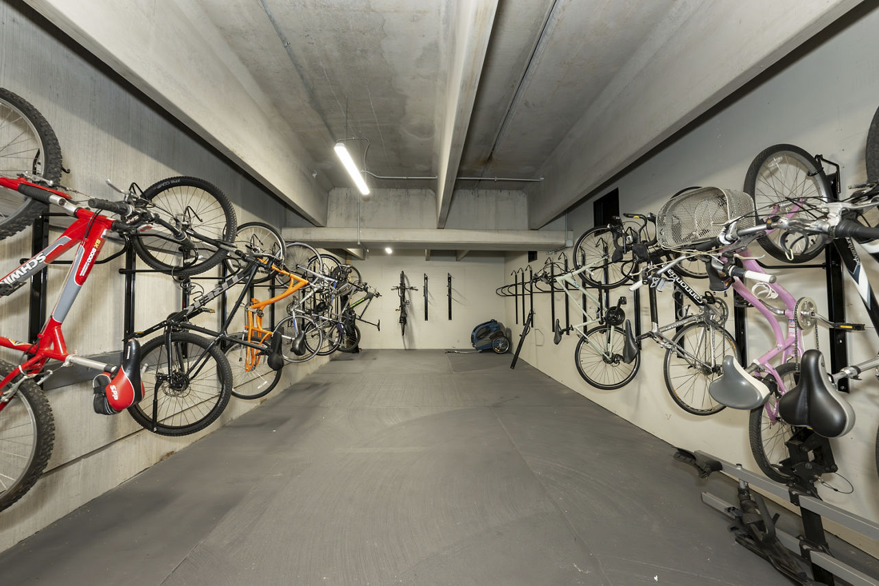 Bike room at Ellison On Broad Apartments