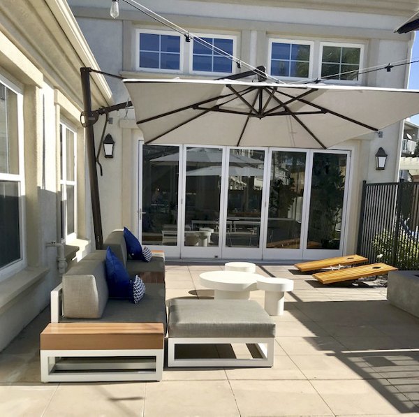 patio at at Cape May at Harveston Apartments