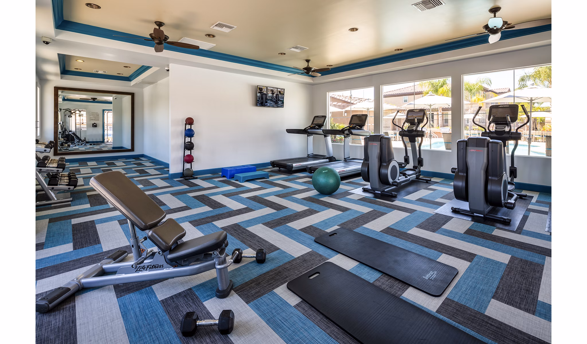 fitness center at Townhomes at Lost Canyon Apartments     