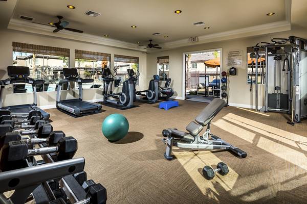 fitness center at Townhomes at Lost Canyon Apartments   