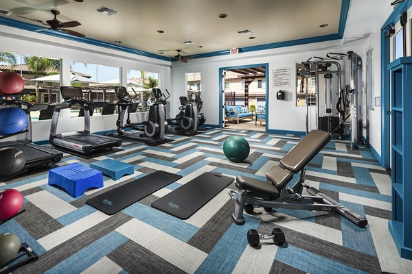 State-of-the-art fitness center at Townhomes at Lost Canyon Apartments featuring modern equipment and spacious workout areas