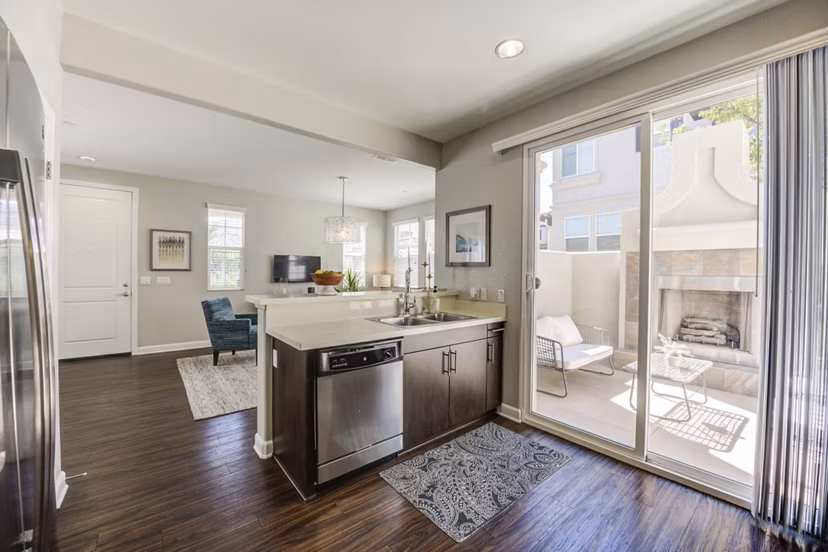 kitchen at Townhomes at Lost Canyon Apartments