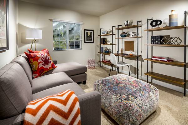 living room at Townhomes at Lost Canyon Apartments    