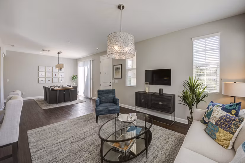 living room at Townhomes at Lost Canyon Apartments