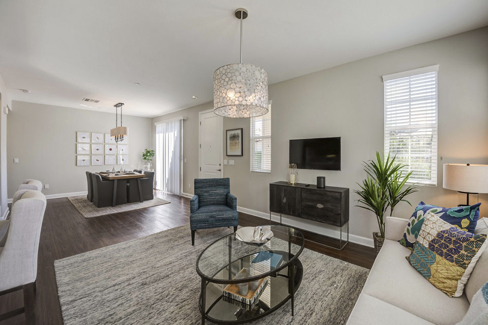 living room at Townhomes at Lost Canyon Apartments