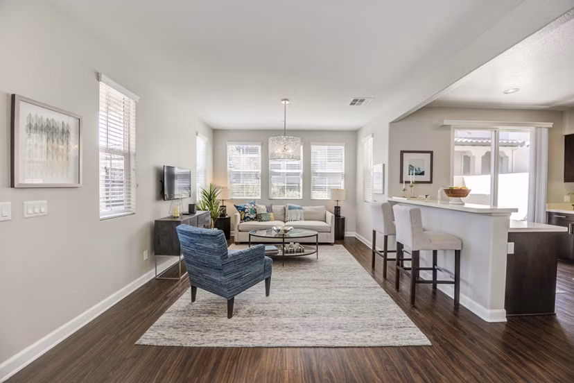 living room at Townhomes at Lost Canyon Apartments