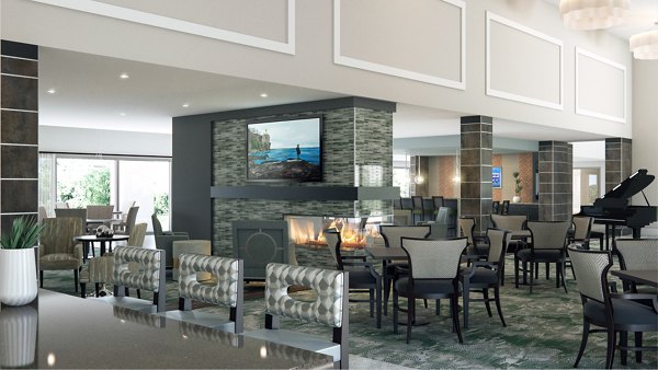 Theater featuring plush seating and large screen at Overture Sugar Land apartments in Texas