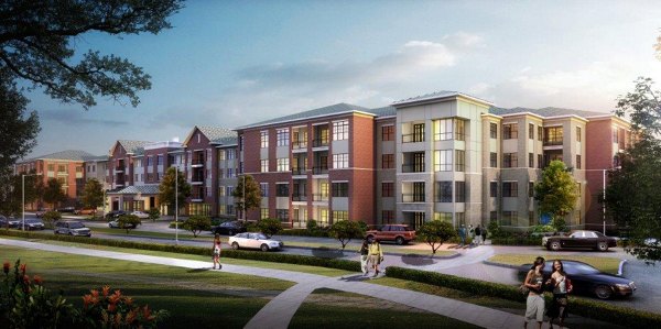 exterior rendering at Overture Sugar Land Apartments