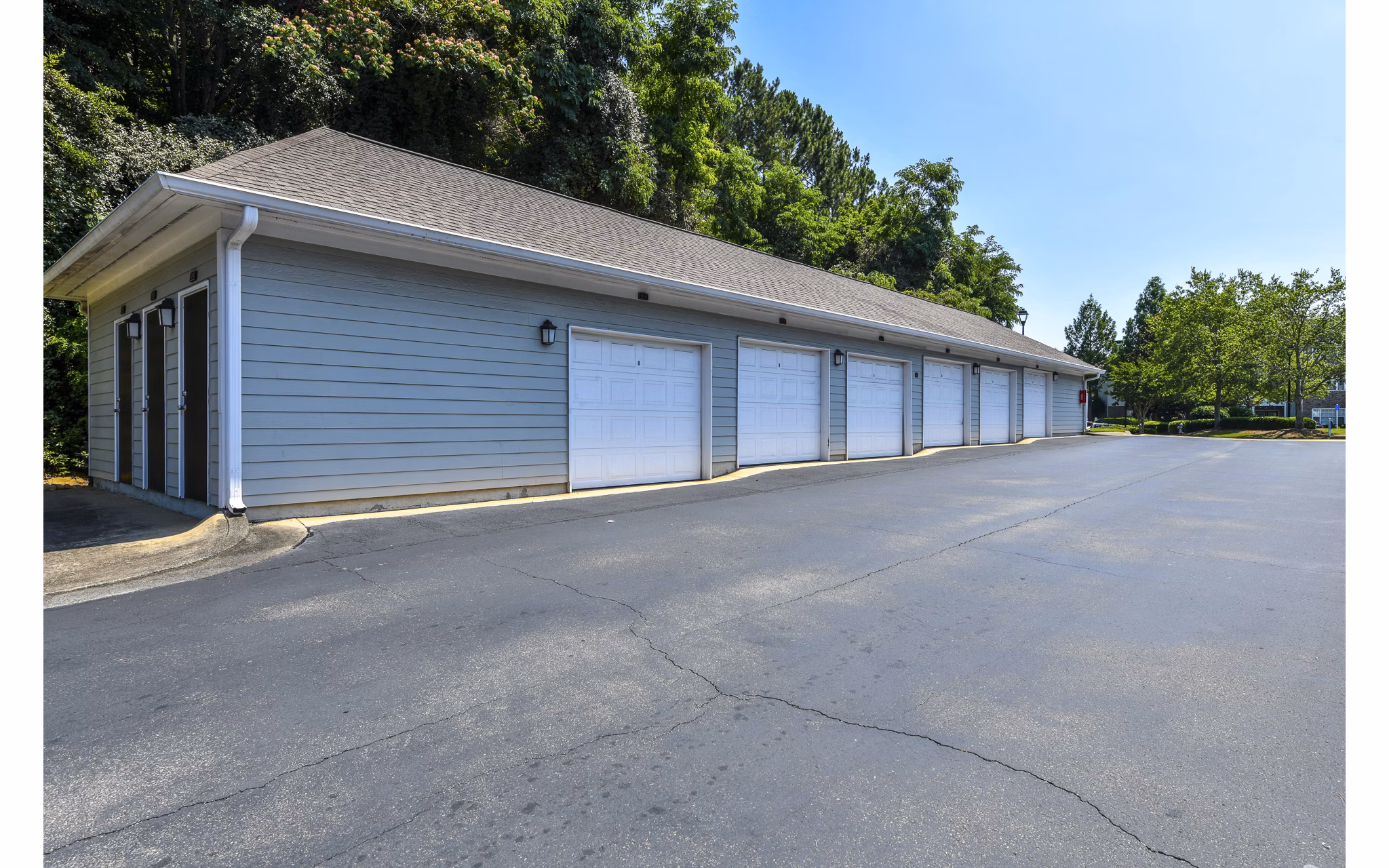 Secure parking garage at Avana North Point Apartments with modern facilities