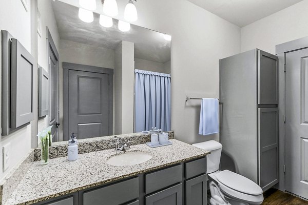 Modern bathroom with elegant fixtures in Landmark on Lovers Apartments