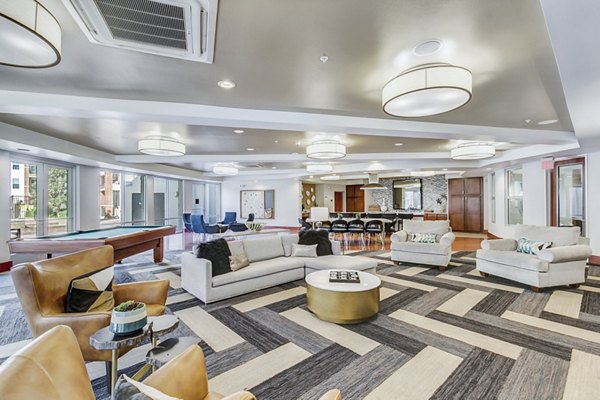 Luxurious clubhouse with modern decor at Landmark on Lovers Apartments, perfect for social gatherings and relaxation