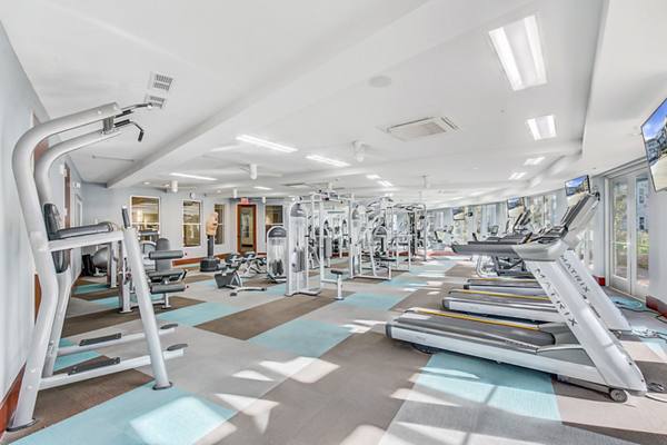 fitness center at Landmark on Lovers Apartments        