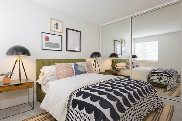 Spacious bedroom with modern design at Brookside 112 Apartments