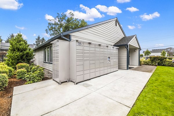 Convenient parcel pickup lockers at Brookside 112 Apartments