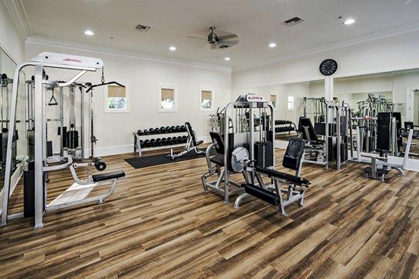Modern fitness center with state-of-the-art equipment at Amerige Pointe Apartments, offering a healthy lifestyle option for residents