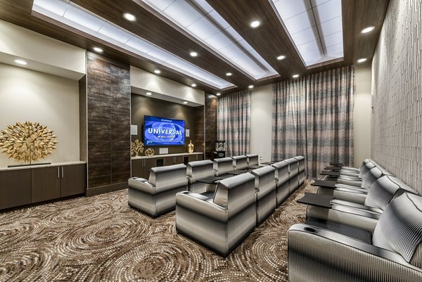 Theater featuring modern seating and surround sound at Overture Fair Ridge Apartments