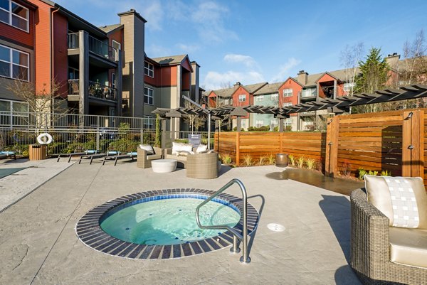 hot tub at Avana One Six Four Apartments