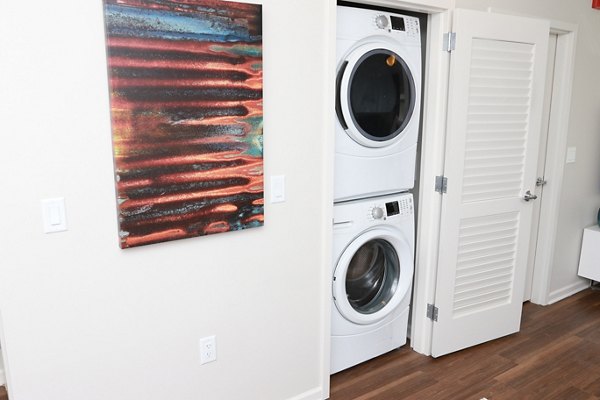 Washer and dryer in-unit at 3 Journal Square Apartments offering convenience and comfort for residents
