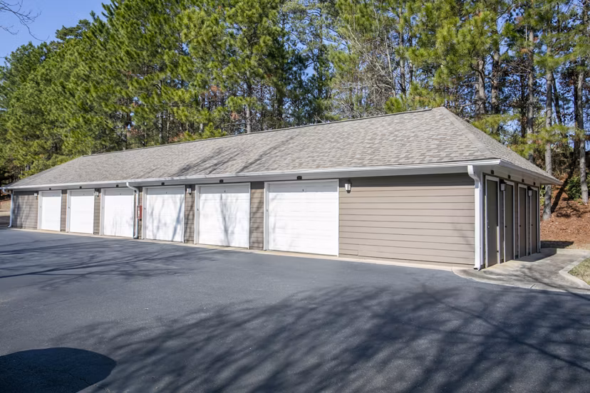 Covered parking facilities at Andover at Johns Creek Apartments, offering convenient and secure vehicle storage for residents