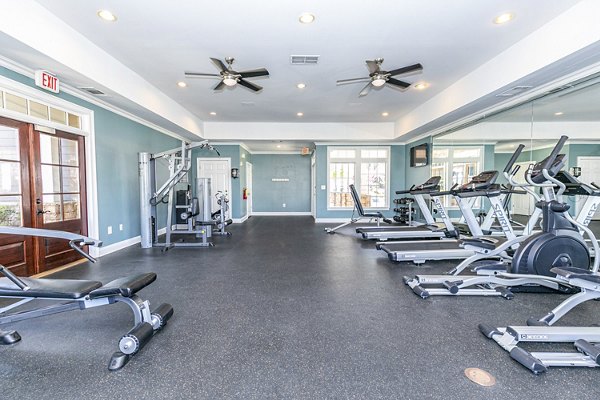 State-of-the-art fitness center with modern equipment at Andover at Johns Creek Apartments
