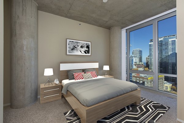 bedroom at 1401 S. State Apartments 