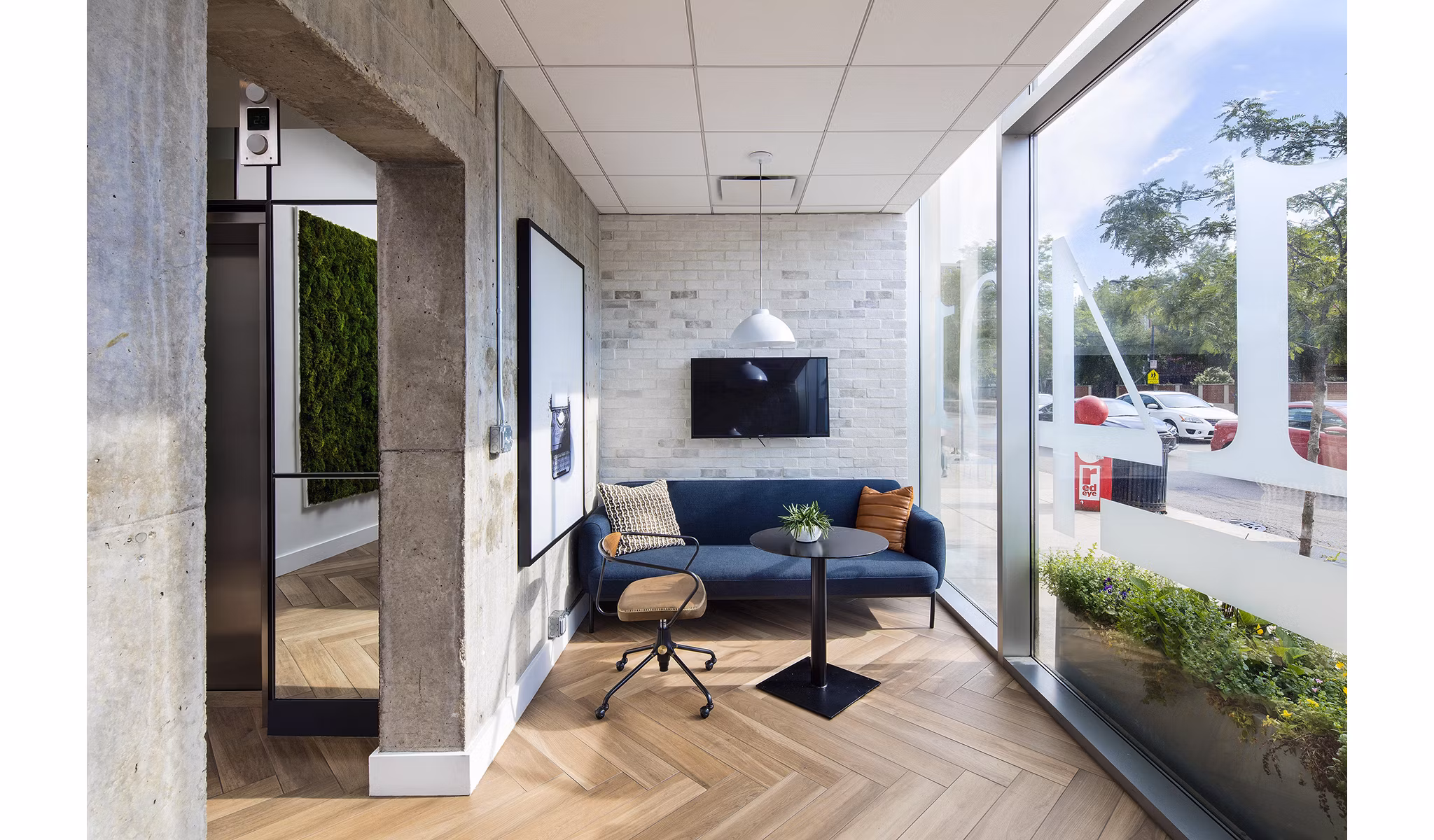 Clubhouse at 1401 S State Apartments: Modern design and inviting community spaces for socializing and relaxation