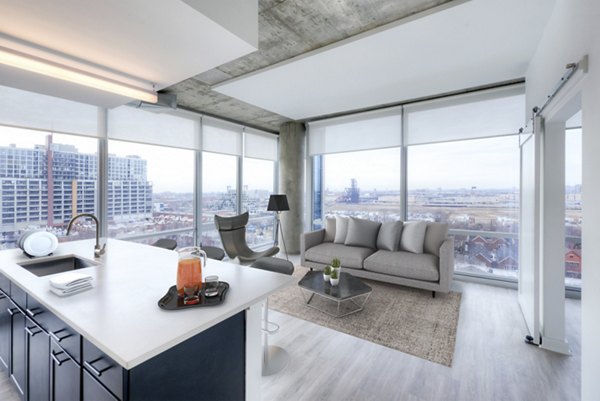 living room at 1401 S. State Apartments